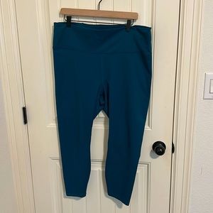 Fabletics Powerhold Teal Leggings with secret pocket 2X
